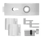 KARCHER DESIGN Beschlagset Air Rhodos Edelstahl matt geschwungen für Glastüren Bad