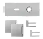 KARCHER DESIGN Beschlagset Essence Rhodos Edelstahl matt eckig für Glastüren BB