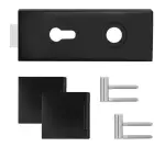 KARCHER DESIGN Beschlagset Essence Rhodos Kosmos schwarz eckig für Glastüren PZ