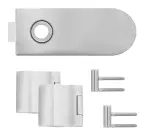 KARCHER DESIGN Beschlagset Metro Rhodos Edelstahl matt halbrund für Glastüren unverschließbar