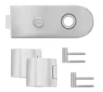 KARCHER DESIGN Beschlagset Metro Rhodos Edelstahl matt halbrund für Glastüren Bad