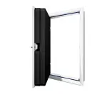 Main-Ansicht von WELLHÖFER Kniestocktür mit PushLock-Verschluss und Wärmeschutz 4D Weiß