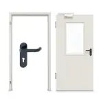 Komplettset-Ansicht von HÖRMANN Innentür-Set Stahl mit Feuerschutzfunktion STU/STS T30-1 mit Lichtausschnitt LA-B2 inkl. Eckzarge