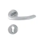 PZ-Ausführung  Drückergarnitur Marseille Edelstahl Rundrosette - HOPPE