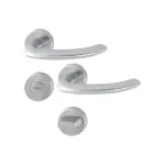 WC-Ausführung  Drückergarnitur Marseille Edelstahl Rundrosette - HOPPE