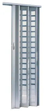 Ansicht von MARLEY Falttür New Generation Alu mit Karo Fenster Weiß satiniertes 