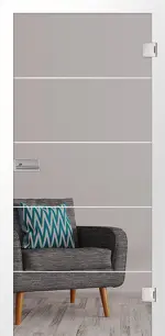 Abbildung von Prime Mattierung Glastür mit Motiv matt - Erkelenz