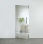 Wohnmilieu mit Modell 345 Ganzglas Pendeltür