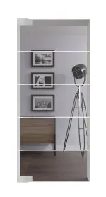 Frontansicht von Modell 345 negativ Ganzglas Pendeltür