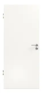 Türblatt von Schallschutztür Set Weißlack RAL 9016 Premium mit Zarge und Drücker 