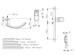 Skizze 2 von PROGRIFF Türgriff Schmalrahmen oval Saturn Weiß RAL 9016 Drücker/Drücker