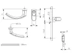 Skizze 2 von PROGRIFF Türgriff Schmalrahmen oval Saturn Weiß RAL 9016 Bügelgriff/Drücker