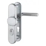 Bild von HOPPE Wechselschutzbeschlag ES1 Stockholm Edelstahl matt mit Zylinderabdeckung für Wohnungseingangstüren