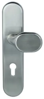 Detailansicht des Beschlags von GARANT Wohnungseingangstür-Set Weißlack RAL 9010 mit Zarge und Beschlag