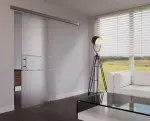 Wohnmilieu mit Modell 334 Ganzglas Schiebetür