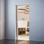 Perspektive von Syntesis Line EF Schiebetürsystem für einflügelige Holztüren in Trockenbau - Eclisse