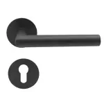 T-Form Magneto Edelstahl schwarz Rundrosetten Zimmertürgarnitur PZ - ProGriff