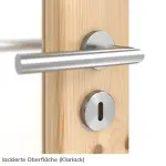 Detailbild der lackierten Oberfläche von Typ 02-04-SF 9 Kiefer Massivholz Doppelflügeltür inkl. Zarge - Kilsgaard