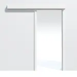 Bild von Schiebetürsystem Weißlack 9010 Premium vor der Wand laufend