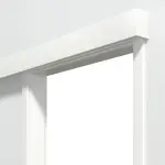 Perspektive von Schiebetürsystem Weißlack 9010 Premium vor der Wand laufend