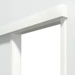 Perspektive von Schiebetürsystem Weißlack 9016 Premium vor der Wand laufend