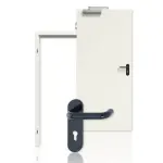 Bild von Brandschutztür T-30 Set Weißlack RAL 9010 Premium mit Zarge und Drücker 