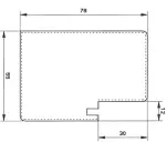 Technische Zeichnung von Blockrahmen Nussbaum Noce NU 736 PortaLit-CPL BR78 - Westag