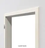 Detail von Zarge rund in RAL 9010