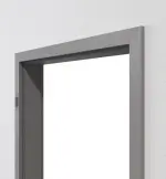 Detailansicht der eckigen Zarge von WESTAG Innentür-Set Kitt A 446 PortaLit CPL mit Zarge und Drücker