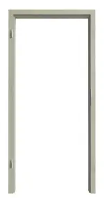 Frontansicht der eckigen Zarge von WESTAG Innentür-Set Platineiche Cross EIC 424 PortaLit CPL mit Zarge und Drücker