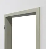 Detailansicht der runden Zarge von WESTAG Innentür-Set Platineiche Cross EIC 424 PortaLit CPL mit Zarge und Drücker