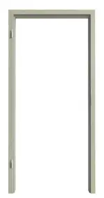 Frontansicht der runden Zarge von WESTAG Innentür-Set Platineiche Cross EIC 424 PortaLit CPL mit Zarge und Drücker