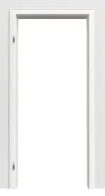 Detailbild Profilzarge für Wohnungseingangstüren Weißlack RAL 9016 Premium ZA-02 in der Wand verbaut