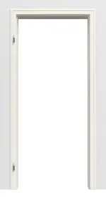 Detailbild Profilzarge für Wohnungseingangstüren Weißlack RAL 9010 Premium ZA-04 in der Wand verbaut