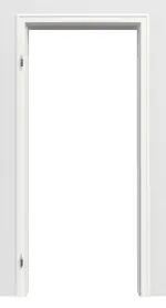 Detailbild Profilzarge Weißlack RAL 9016 Premium ZA-04 in der Wand verbaut