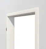 Detailansicht von Zarge Glatt Premium Weißlack RAL 9010 ZA-09 mit Rundkante