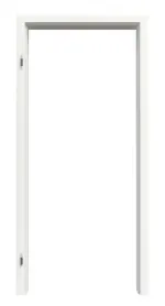 Frontansicht von Zarge für Brandschutztüren Weißlack RAL 9016 Premium ZA-09 mit Rundkante