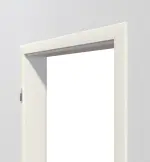 Detailansicht von Zarge Glatt Premium Weißlack RAL 9010 ZA-14 mit eckiger Kante