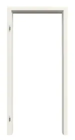 Frontansicht von Zarge Glatt Premium Weißlack RAL 9010 ZA-14 mit eckiger Kante