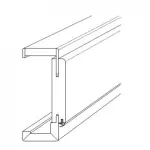 Zeichnung der Zarge von LEBO Schallschutztür-Set Weißlack RAL 9010 mit Zarge