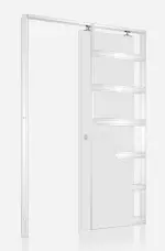 Schema von Unico EF Schiebetürsystem für einflügelige Ganzglastüren in Trockenbau - Eclisse