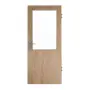 Frontansicht von JELD-WEN Wohnungseingangstür Raucheiche DuriTop CPL mit Stillichtöffnung