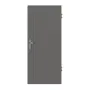 Frontansicht von HÖRMANN Wohnungseingangstür Groove 16 Staubgrau RAL 7037 Lack DesignLine