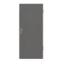 Frontansicht von HÖRMANN Wohnungseingangstür Groove 20 Staubgrau RAL 7037 Lack DesignLine