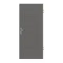 Frontansicht von HÖRMANN Wohnungseingangstür Groove 22 Staubgrau RAL 7037 Lack DesignLine