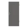Frontansicht von HÖRMANN Wohnungseingangstür Groove 44 Staubgrau RAL 7037 Lack DesignLine