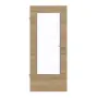 Frontansicht von GARANT Feuchtraumtür Quer Authentic Risseiche GCK08 mit Lichtausschnitt LA-DIN