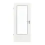 Frontansicht von GARANT Feuchtraumtür Weißlack 9016 CePaL mit Lichtausschnitt LA-DIN