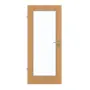 Frontansicht von GARANT Feuchtraumtür Eiche Premium GCK08 mit Lichtausschnitt LA-2