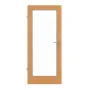 Frontansicht von GARANT Feuchtraumtür Buche Exklusiv GCK08 mit Lichtausschnitt LA-3